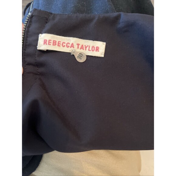 REBECCA TAYLOR Women's Black Wool Ruffle V-Neck Sleeveless Sheath Dress Size 10 - Picture 12 of 13